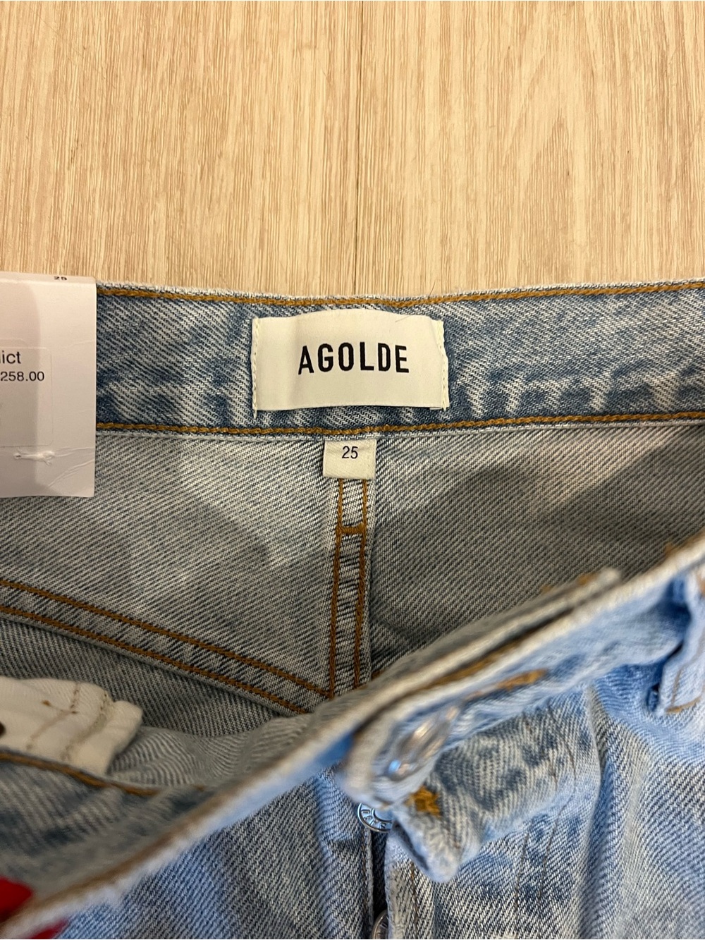 NWT Agolde Dame Wide Leg Jeans 25 No Conflict - Picture 8 of 12